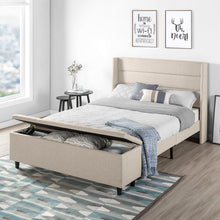 Load image into Gallery viewer, Queen Minatare Tufted Upholstered Low Profile Storage Platform Bed
