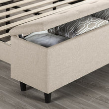 Load image into Gallery viewer, Queen Minatare Tufted Upholstered Low Profile Storage Platform Bed
