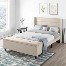 Load image into Gallery viewer, Queen Minatare Tufted Upholstered Low Profile Storage Platform Bed
