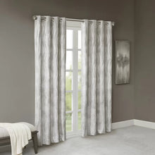 Load image into Gallery viewer, Mindenmines Jacquard Striped Max Blackout Thermal Grommet Single Curtain Panel, 50&quot; W x 84&quot; L
