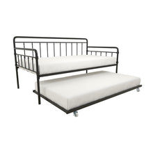 Load image into Gallery viewer, Twin Black Minehead Steel Daybed with Trundle
