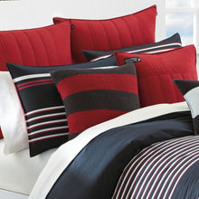 Load image into Gallery viewer, Twin / Twin XL Duvet Cover Blue/ White/ Red Mineola Reversible Duvet Cover Set 215AH
