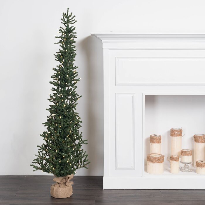 Mini Pine Tree 60'' Lighted Artificial Pine Christmas Tree