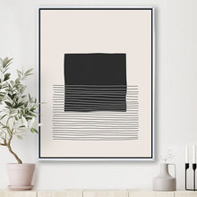 Load image into Gallery viewer, 20&#39;&#39; H x 12&#39;&#39; W x 1&#39;&#39; D Black/White Minimal Geometric Lines and Squares VIII - Print on Canvas 1702AH
