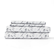 Load image into Gallery viewer, California King Minto 82 Thread Count Floral 100% Cotton Flannel Sheet, Set of 4
