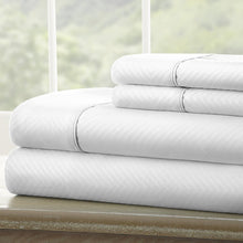 Load image into Gallery viewer, Mirabal Double-Brushed Chevron Microfiber CA KING Sheet Set SB1915
