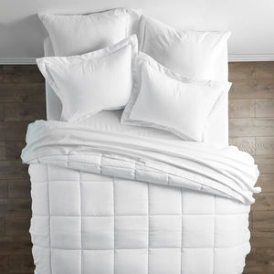 King Comforter + 7 Additional Pieces White Mirabal Microfiber Modern & Contemporary 8 Piece Comforter, Bedding Set