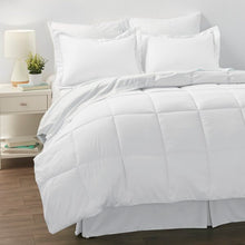 Load image into Gallery viewer, King Comforter + 7 Additional Pieces White Mirabal Microfiber Modern &amp; Contemporary 8 Piece Comforter, Bedding Set
