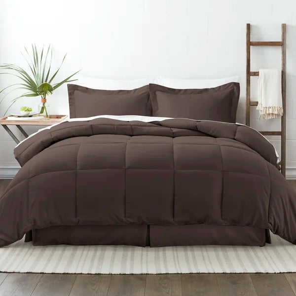Mirabal Microfiber Modern & Contemporary 8 Piece Bedding Set cali king