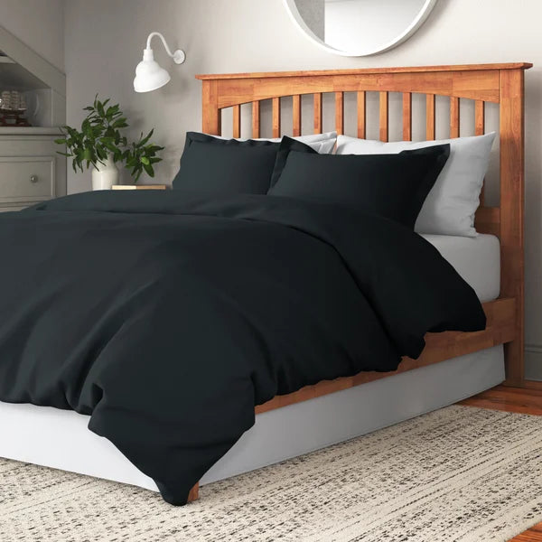 Mirabal Microfiber Traditional Duvet Cover Set queen