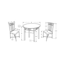 Load image into Gallery viewer, Mirador 3 Piece Dining Set, Color: Black, #6370
