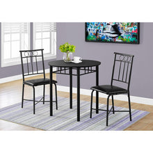 Load image into Gallery viewer, Mirador 3 Piece Dining Set, Color: Black, #6370
