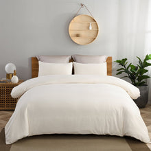 Load image into Gallery viewer, King Duvet Cover + 2 Pillowcase Ivory Miraflores 3 Piece Duvet Cover Set 1484AH
