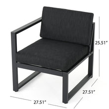 Load image into Gallery viewer, Metal 3 - Person Seating Group with Cushions 5444RR
