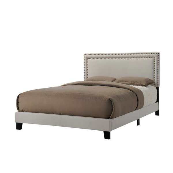 Misael Tufted Low Profile Standard Bed Full Beige 3528RR