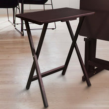 Load image into Gallery viewer, Espresso Mischa TV Tray Table with Stand (Set of 4)
