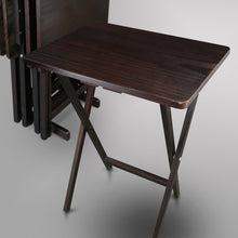 Load image into Gallery viewer, Espresso Mischa TV Tray Table with Stand (Set of 4)
