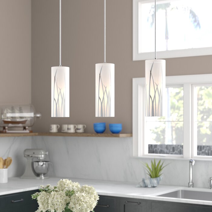 Mishti 3 - Light Kitchen Island Cylinder Pendant