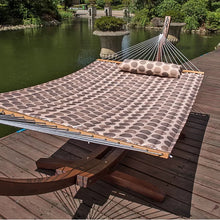 Load image into Gallery viewer, Romantic Coffee Bean Mitre Double Camping Hammock
