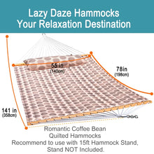 Load image into Gallery viewer, Romantic Coffee Bean Mitre Double Camping Hammock
