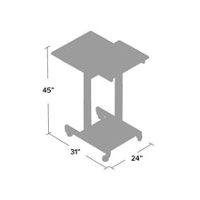 Load image into Gallery viewer, Mobile Adjustable Height Computer Workstation AV Cart 2915AH
