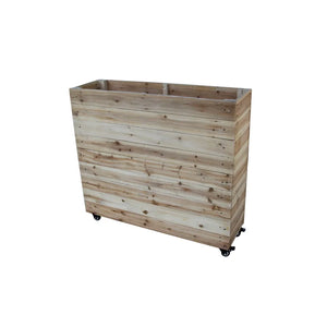 Porpora 40" H x 36" W x 12" D Mobile Wood Planter Box Set