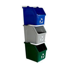 Load image into Gallery viewer, Mobius Loop 3 Piece 6 Gallon Curbside Trash and Recycling Bin Set(2276RR)

