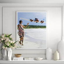 Load image into Gallery viewer, Conde Nast &#39;Model Walking on Beach&#39; - Picture Frame Photographic Print on Paper
