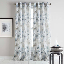 Load image into Gallery viewer, Modern Bloom Floral Semi-Sheer Grommet Single Curtain Panel (Set of 2) GL1062
