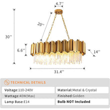 Load image into Gallery viewer, Modern Crystal Chandelier Lighting 8 Lights Pendant
