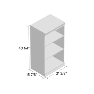 White Modular Storage 21.38" W Shelving Unit with 3 Shelves