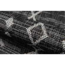 Load image into Gallery viewer, Momeni Villa Monaco Power Loom Charcoal Indoor/Outdoor Rug 2 x 10
