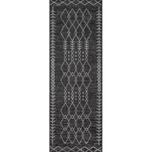 Load image into Gallery viewer, Momeni Villa Monaco Power Loom Charcoal Indoor/Outdoor Rug 2 x 10
