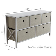 Load image into Gallery viewer, Gray Monaco 5 Drawer Storage Chest
