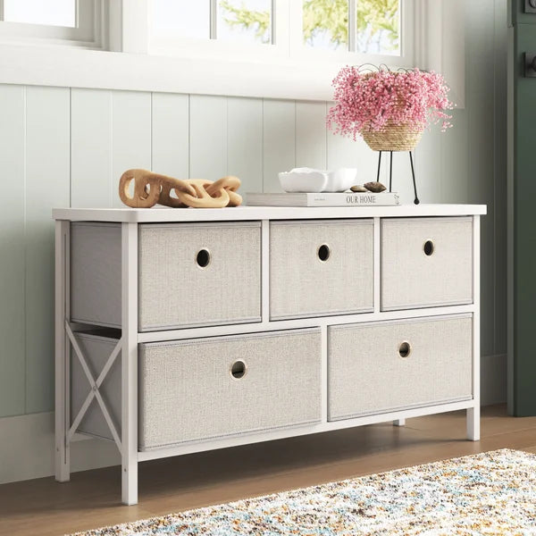 Gray Monaco 5 Drawer Storage Chest