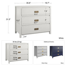 Load image into Gallery viewer, Monarch Hill Haven 3 Drawer Dresser
