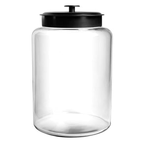 13.75" H x 8.62" W x 8.62" D Clear/Black Montana Glass Storage Jar 434AH