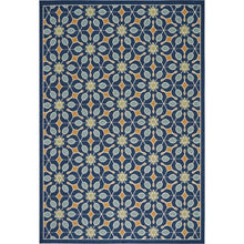 Load image into Gallery viewer, Monterey Geometric Navy Blue Gold Area Rug - 708CE
