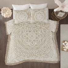 Load image into Gallery viewer, King/Cal. King Coverlet + 2 King Shams Taupe Montpelier 100% Cotton Coverlet / Bedspread Set MRM/GL3391
