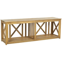 Load image into Gallery viewer, Natural Morgane Solid Wood Cubby Storage Bench
