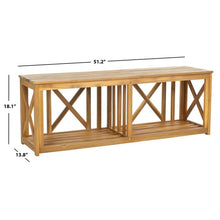 Load image into Gallery viewer, Natural Morgane Solid Wood Cubby Storage Bench
