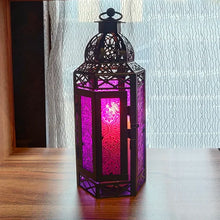 Load image into Gallery viewer, Moroccan Iron Tabletop Lantern
