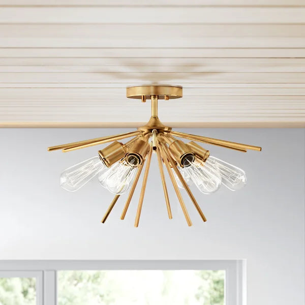 Morrison 6 - Light 24'' Sputnik Sphere Semi Flush Mount