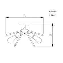 Load image into Gallery viewer, Morrison 6 - Light 24&#39;&#39; Sputnik Sphere Semi Flush Mount

