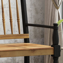 Load image into Gallery viewer, Teak/Black Morven Solid Wood Shelves Storage Bench
