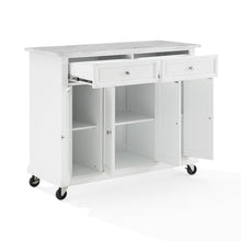 Load image into Gallery viewer, White Moser 42&#39;&#39; Wide Rolling Kitchen Island

