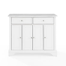 Load image into Gallery viewer, White Moser 42&#39;&#39; Wide Rolling Kitchen Island
