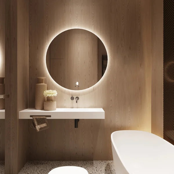Motion Sensor Modern & Contemporary Frameless Lighted Bathroom / Vanity Mirror 30 x 30