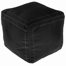 Load image into Gallery viewer, Mouassine 16&#39;&#39; Wide Genuine Leather Square Pouf Ottoman
