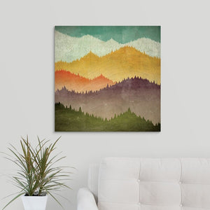 24" H x 24" W x 1.5" D Mountain View by Ryan Fowler - Graphic Art AH3508